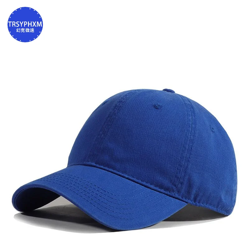 

TRSYPHXM 2024.8.7 new Soft top baseball cap, golf sun hat, men's Korean version, solid color, washed green hat