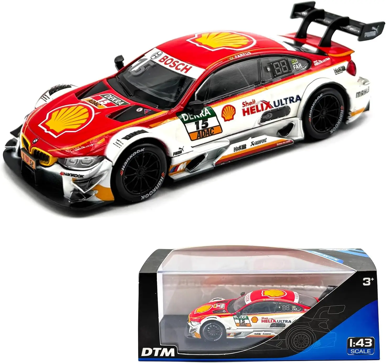 

1/43 BMW M4 DTM Racing Car Signature DieCast Model Display GP Race Collection (#15)