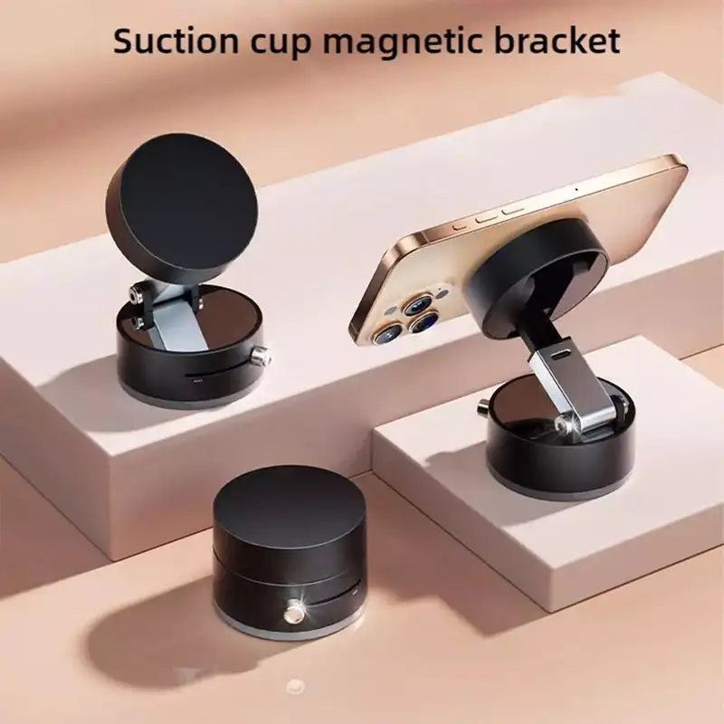 Foldable Portable Vacuum Magnetic Cell Phone Holder Universal Foldable Collapsible Car Mount Mobile Phone Holder MAGNETIC MOUNT