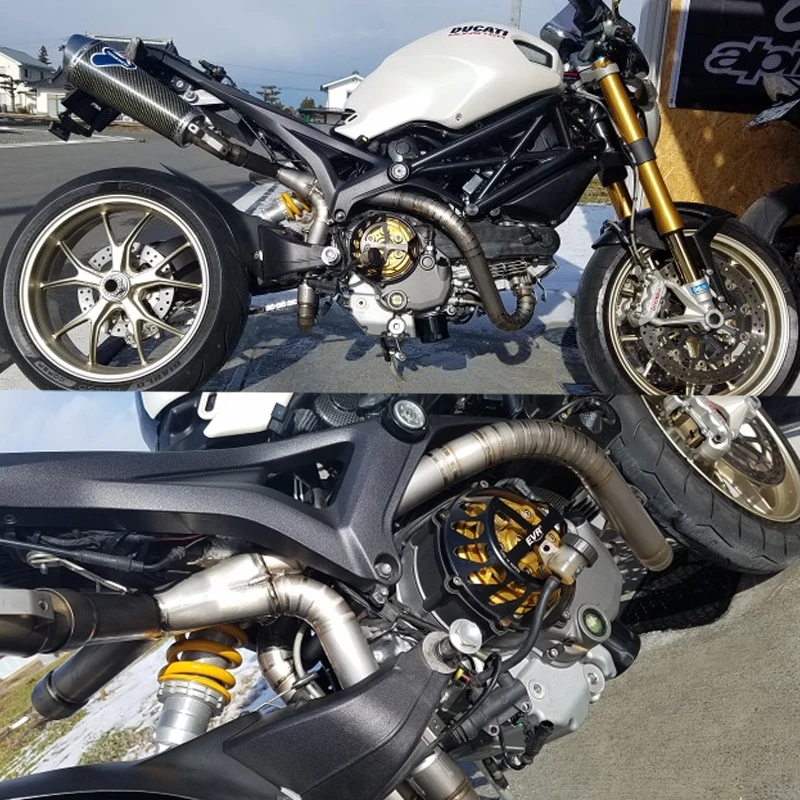 Motorcycle Exhaust Escape Modify Full System For DUCATI MONSTER 659 696 796 1100 2008-2014 Years  Front Link Pipe Moto DB Killer