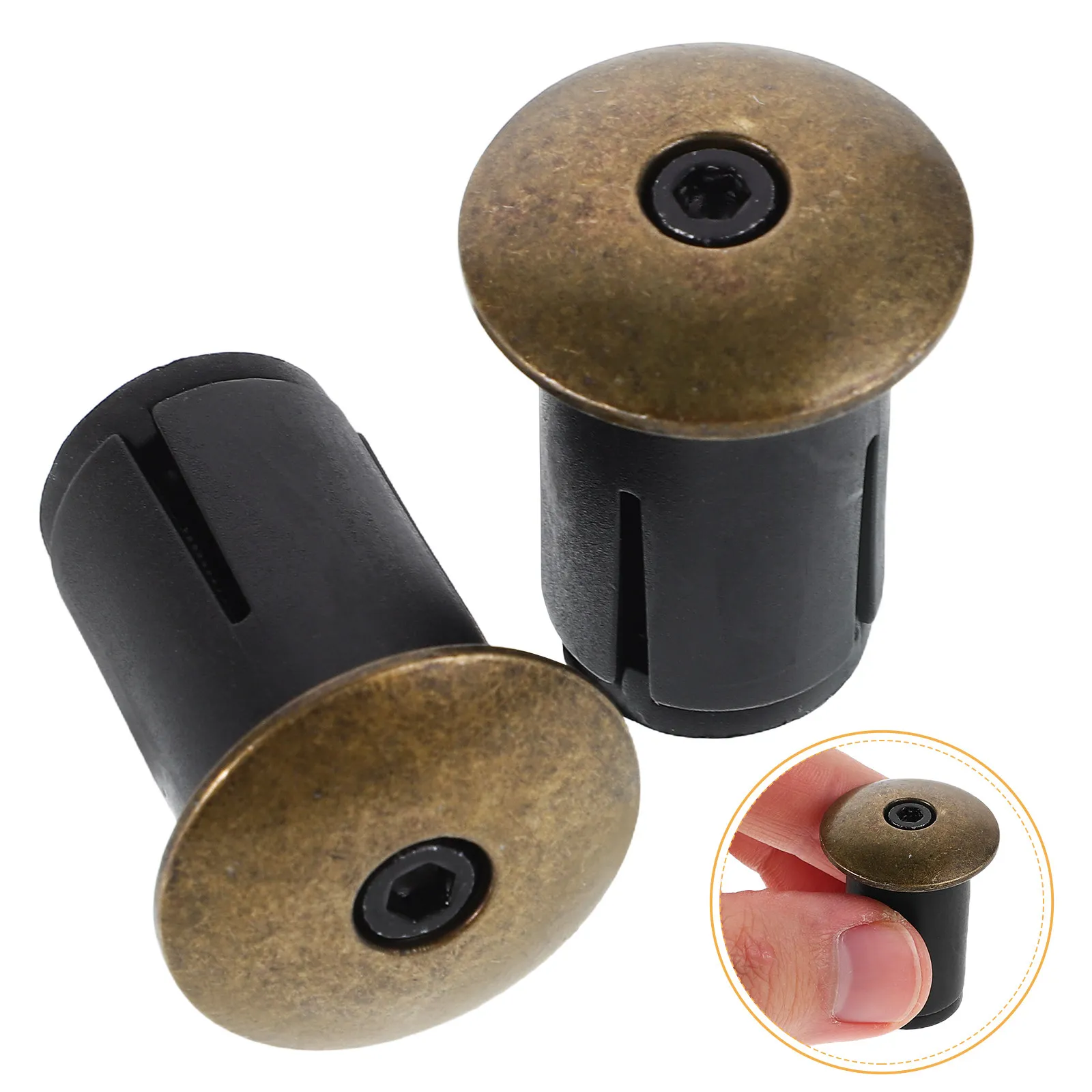 

2Pcs Handlebar End Plugs Made Aluminum Alloy Lightweight Durable Secure Fit Prevent Slippage for Mountain Road Road Bike Cycling