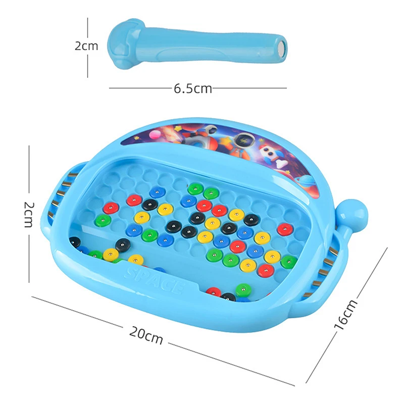 1 ชุดการศึกษาเด็กผู้หญิง Montessori ของขวัญเด็ก Magnetic Doodle BOARD พร้อมปากกาและลูกปัดของเล่นสําหรับ 3-8 ปี