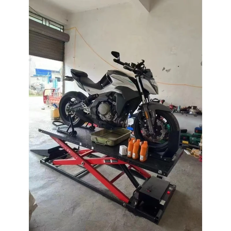 Professional Hydraulic Motorcycle Repair Stand Scissor Lift Electric Lifting Garage Workshop​