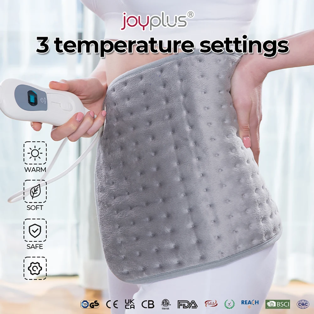 

Microplush Electric Heating Pad for Abdomen Waist Back Pain Relief Winter Warmer 3 Heat Controller EU Plug 220-240V 100W 40*30c