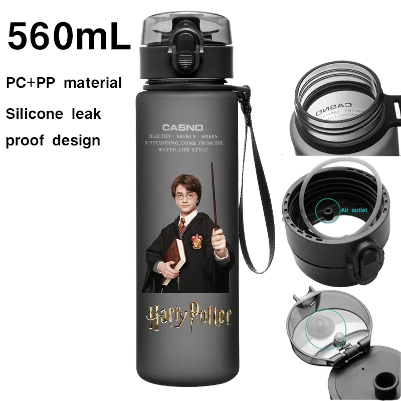 MINISO Harry Potter 560ML Men's and Women's Sports Water Bottle Portable Student Water Bottle Sports Water Bottle