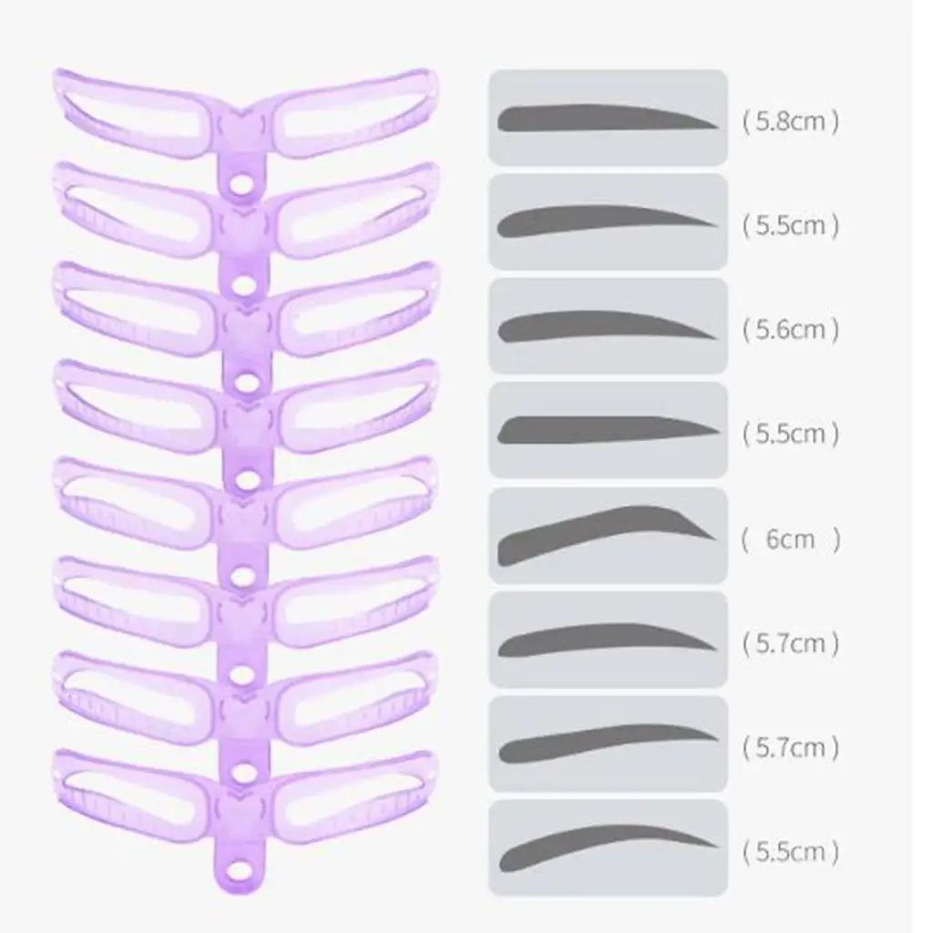 8 stijlen plastic wenkbrauw shaper stencil verzorging sjabloon make-up beauty tool wenkbrauw stencil sjablonen model verzorging vormgeven