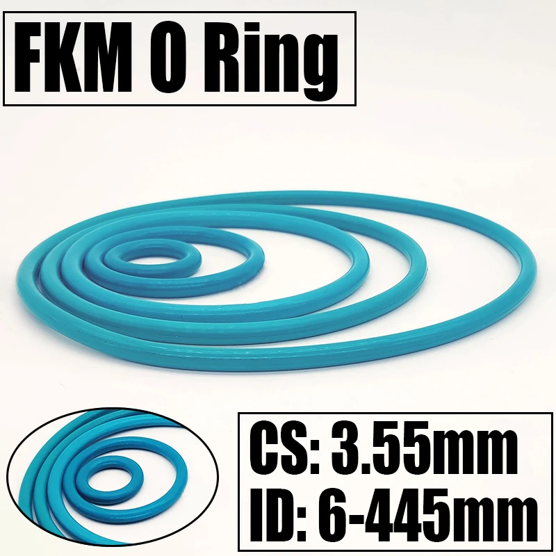 

1-10PCS FKM O Ring Seal Gasket Thickness CS 3.55mm ID 6-445mm Oil/High Temperature Resistance Washer Fluorine Rubber Spacer