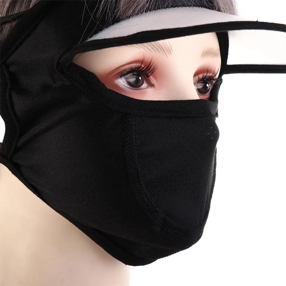 Ice Silk UV Protection Face Veil With Brim Sunscreen Veil Summer Sunscreen Mask Face Gini Mask Driving Face Mask Womne Sun Hats