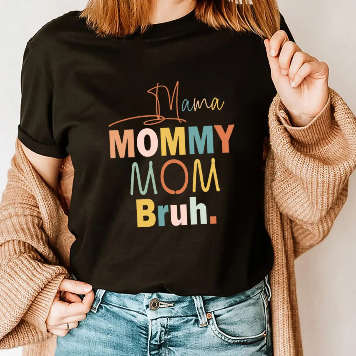 

MaMa Mommy Mom New Arrival Mother's Day Shirt 100%Cotton Women Tshirt Funny Summer Casual Short Sleeve Top Tee Gift for Her