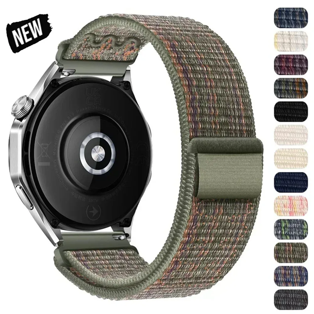 20/22mm Nylon Needlework Strap For Huawei Watch 5/4/GT5/4/3/2 Pro 46mm Exquisite Wristband For Amazfit Active 2 Replaceable Band