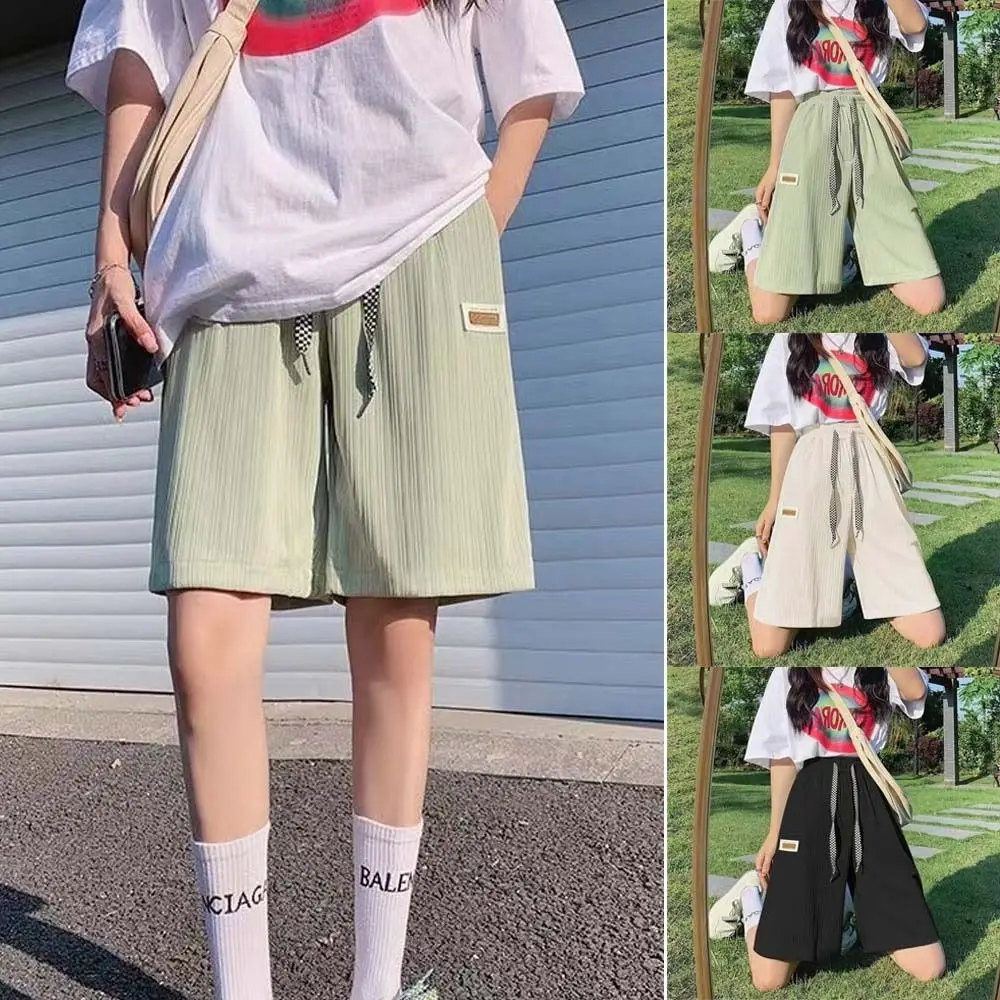 

Повседневные спортивные шорты, женские летние шорты с эластичным поясом, Узкие пляжные брюки с эластичным поясом