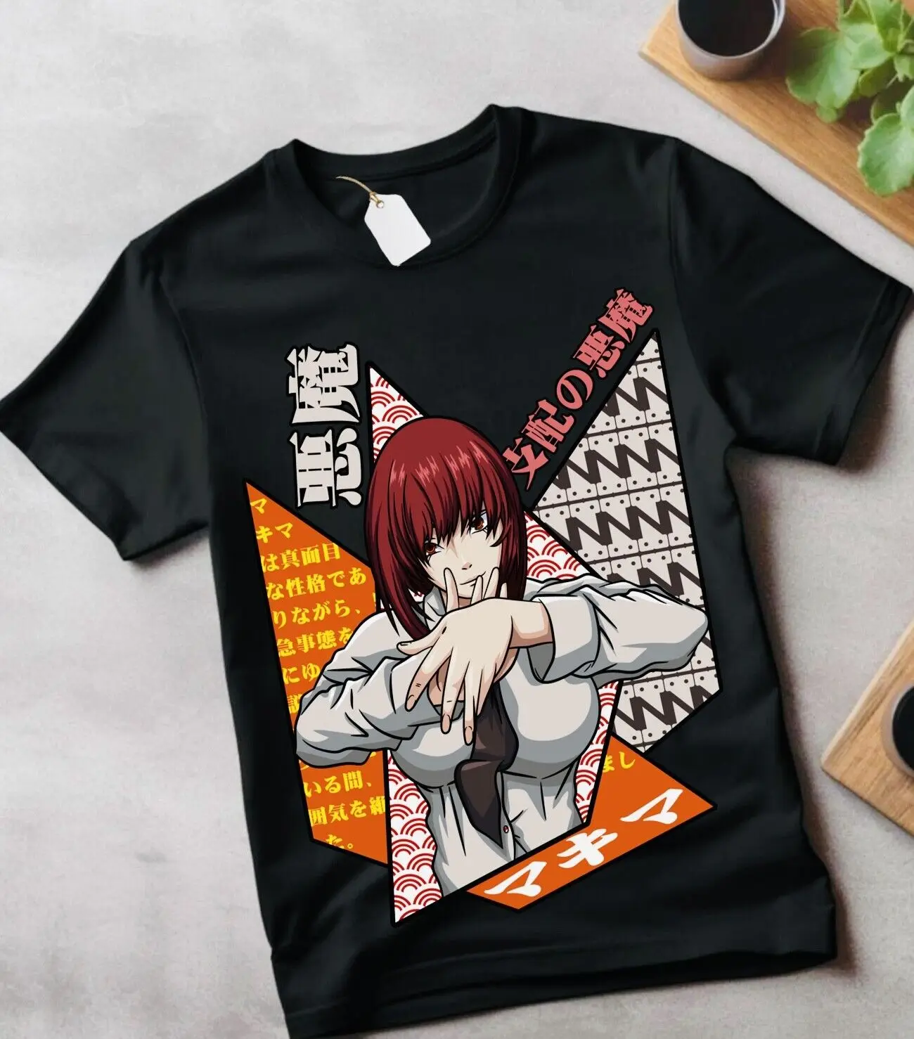 Nayuta футболка бензопила человек Denji Makima Denji Аниме Манга черная рубашка все размеры