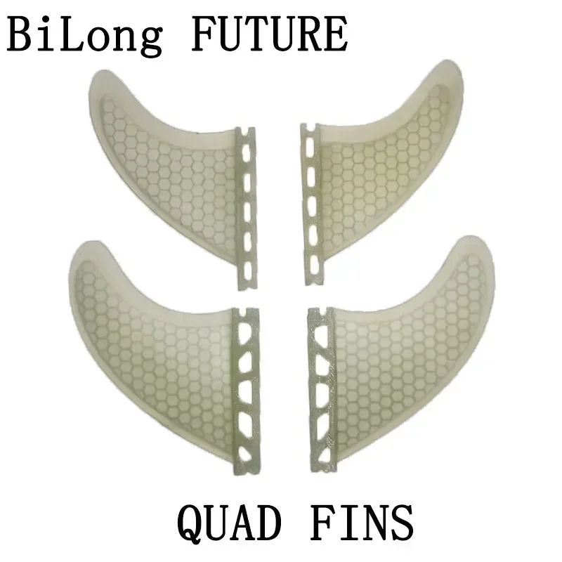 BiLong FUT Surf Fin F4 Quad Fin Set-surfboard Fin Glass Fiber Performance Core Surfing Wakeboard Surf Fins Surfboard Accessories