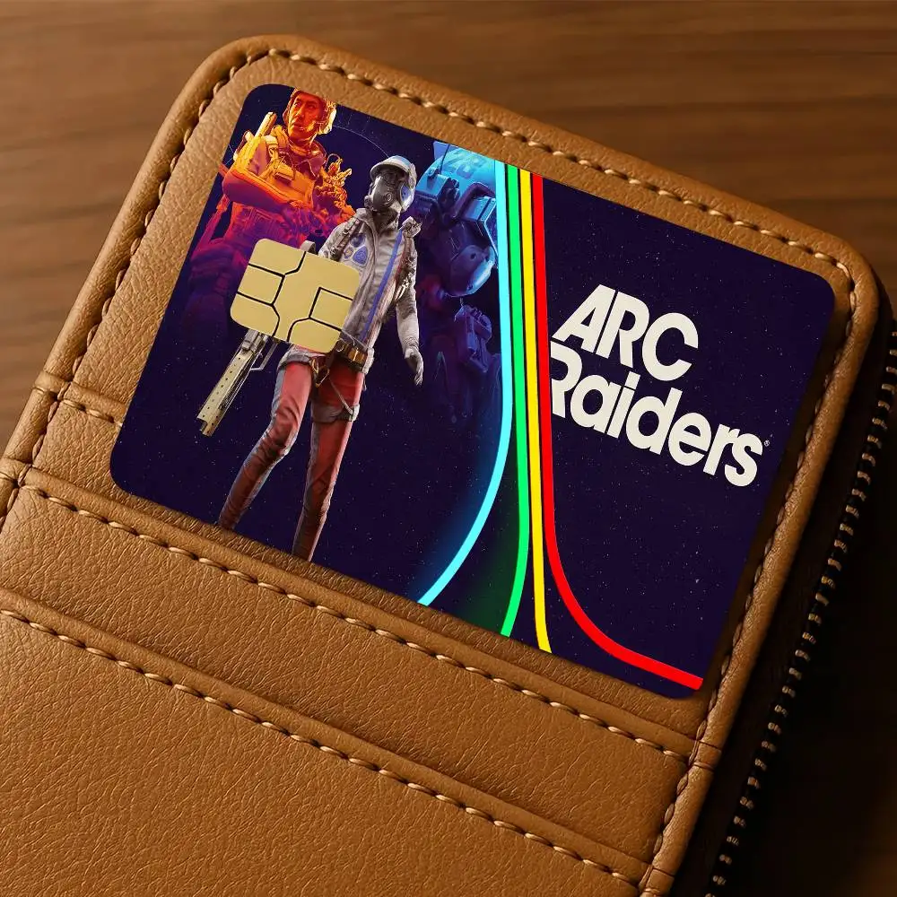 Game A-Arc Raiders Card Stickers Waterproof Film Skin Cover 4PCS Credit Card Stickers Debit Front Decoration Commuter Pass