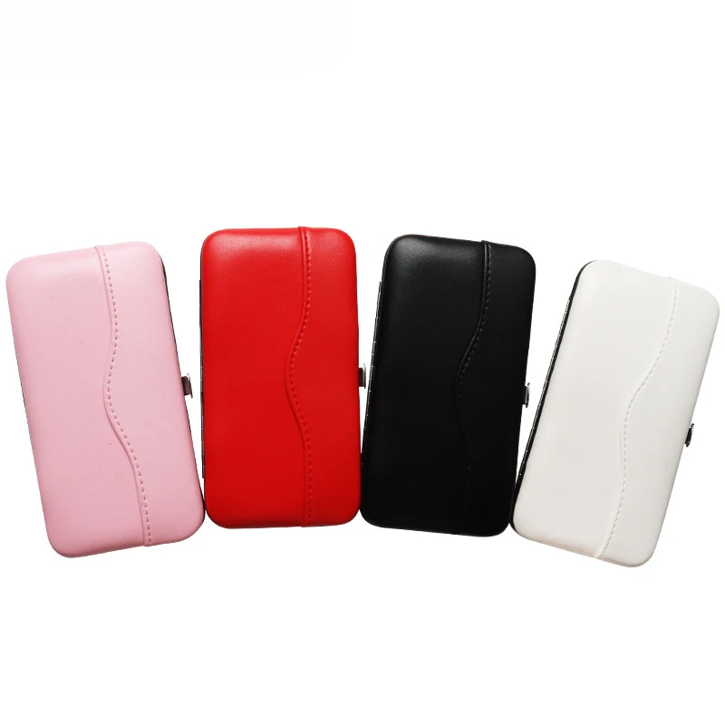 まつげピンセットボックス PUレザー製 空ボックス まつげエクステ用品 ビューティークリップ はさみ収納ボックス ポータブル眉毛ピンセットケース