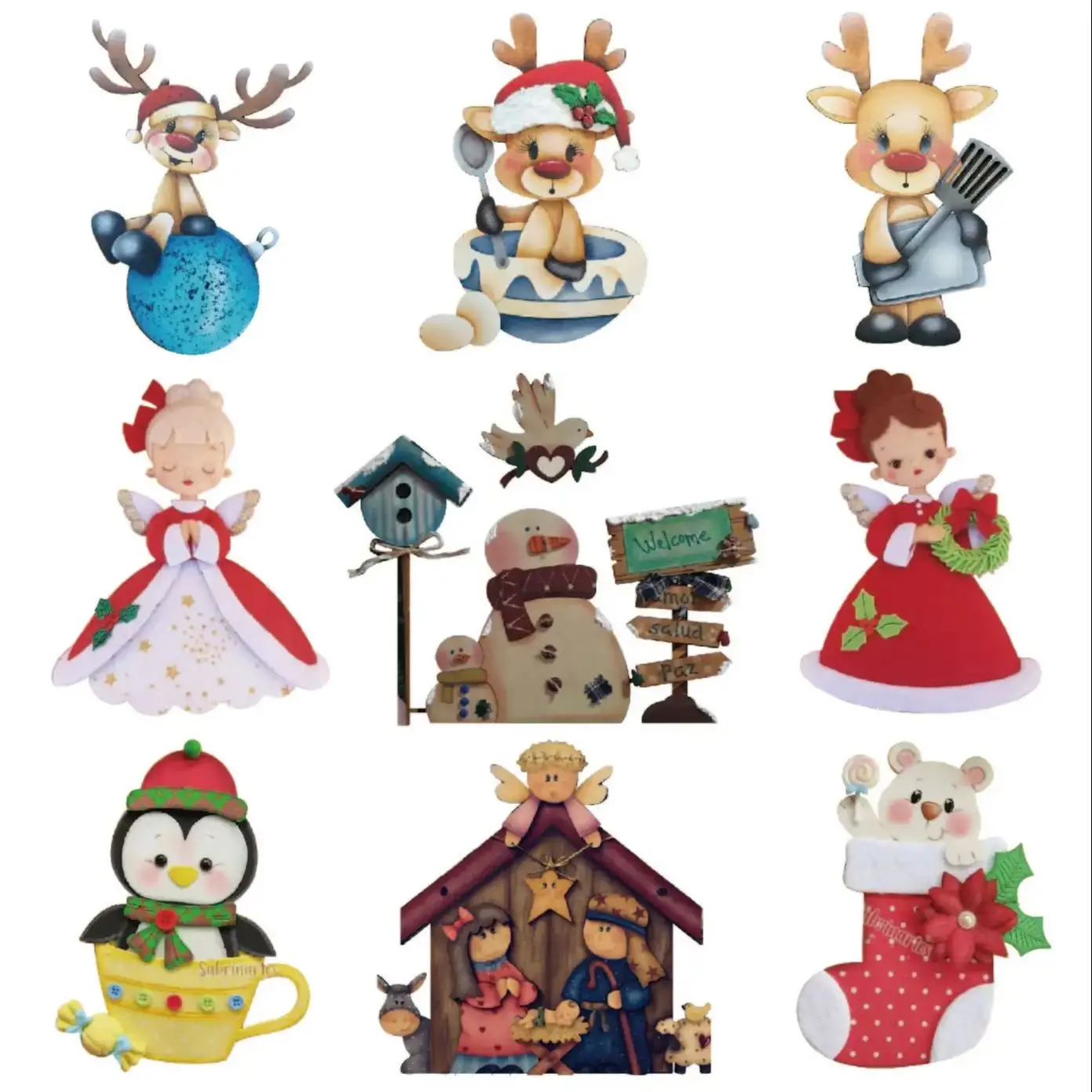 New 2023 Metal Cutting Dies Elk Penguin Girl diy Scrapbooking Photo Album Decorative Embossing PaperCard Crafts Dies
