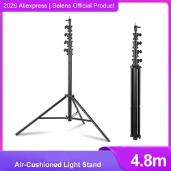 Selens profesyonel 4.5m ağır hava yastıklı işık standı fotoğraf stüdyosu kitleri alüminyum ayarlanabilir fotoğraf Tripod standı
