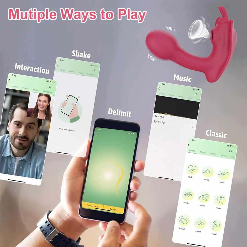 يمكن ارتداؤها مص اللباس الداخلي هزاز فراشة الهزاز دسار الجنس لعب الكبار للنساء APP تهتز البيض المهبل البظر محفز