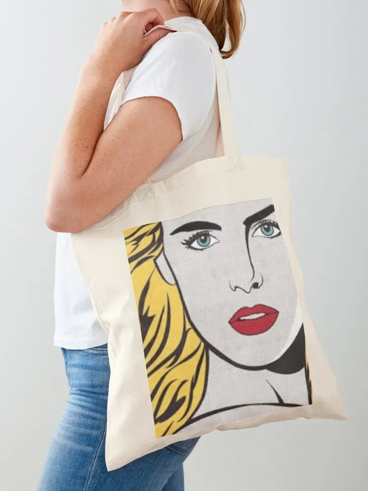 Custom portrait in POP ART style / Roy Lichtenstein style / For digital use and personal printing / Custom portrait Gif Tote Bag