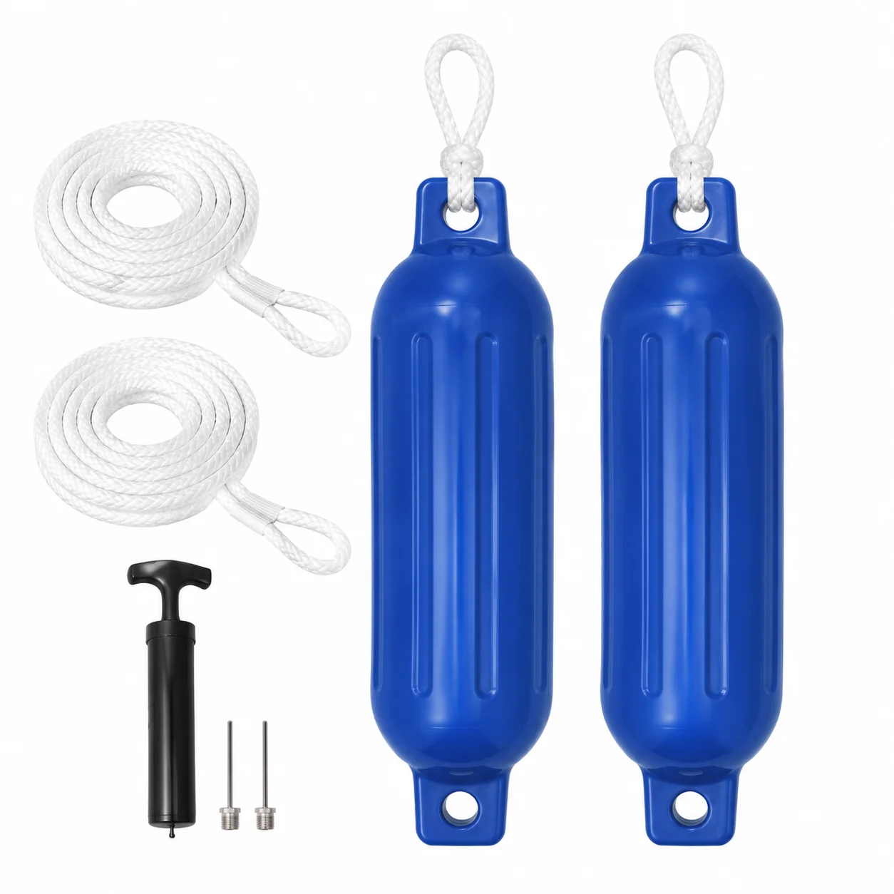 2PCS Inflatable Boat Fender PVC Marine Bumper with Rope Yacht Dock Protection Buoy for Safe Mooring  Anti Collision