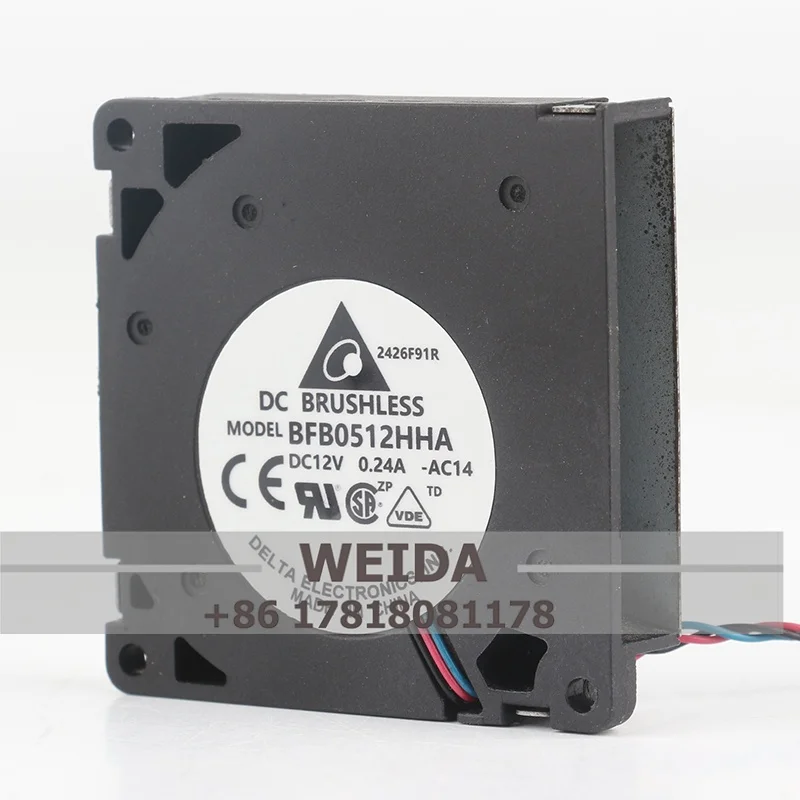الأصلي دلتا BFB0512HHA 5010 DC12V 0.24A 5 سنتيمتر الطرد المركزي توربوفان منفاخ مروحة التبريد 50x50x10 مللي متر