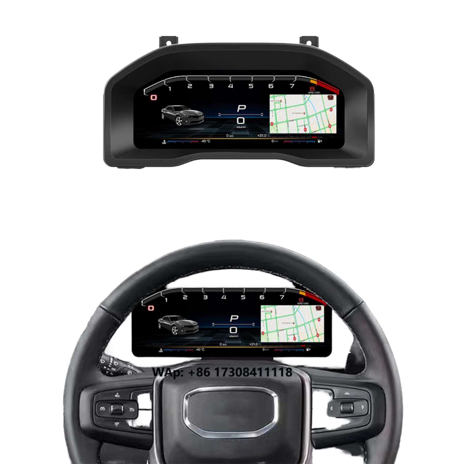 

Chongteng 12.3'' LCD Dashboard Panel for 2019-2026 Luxury Plastic Instrument Cluster Odometer Digital