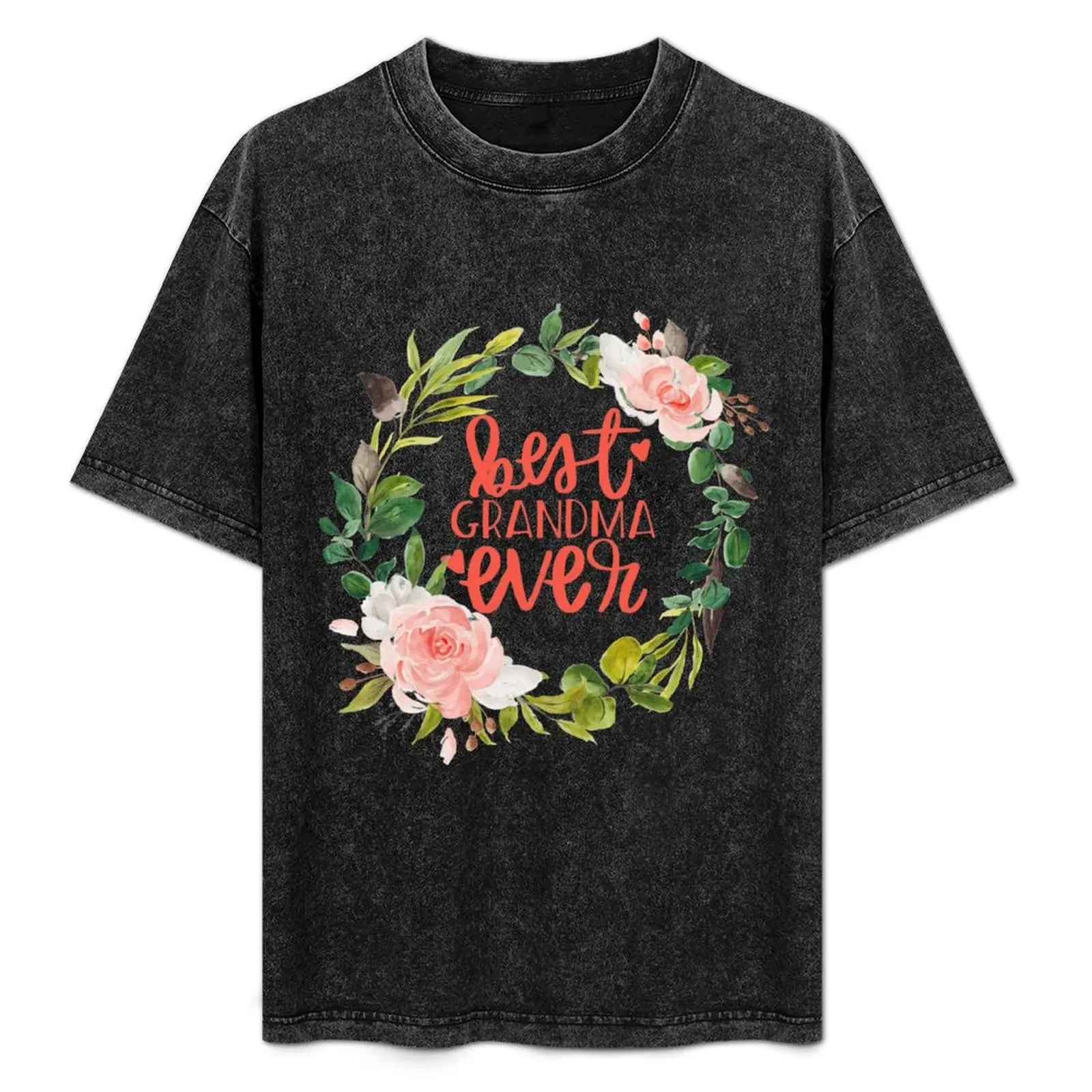 

Best Grandma Ever, Grandma, Mother day T-Shirt plus size tops cotton graphic tees Aesthetic clothing cotton t shirt men