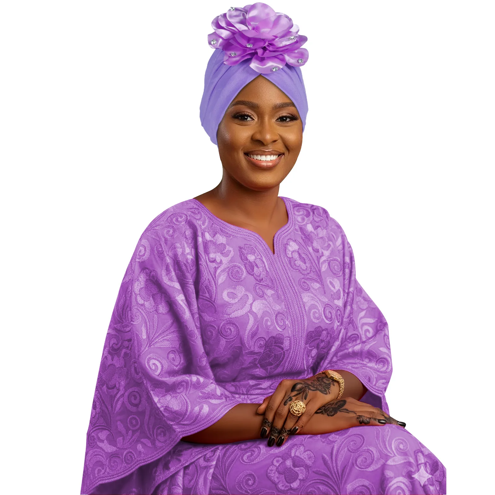 Donne Grande Fiore Strass Pieghettato Turbante Hijab Africano Gele Testa Wrap Beanie Chemio Cap per la Perdita di Capelli Musulmano Foulard Cappello Nuovo