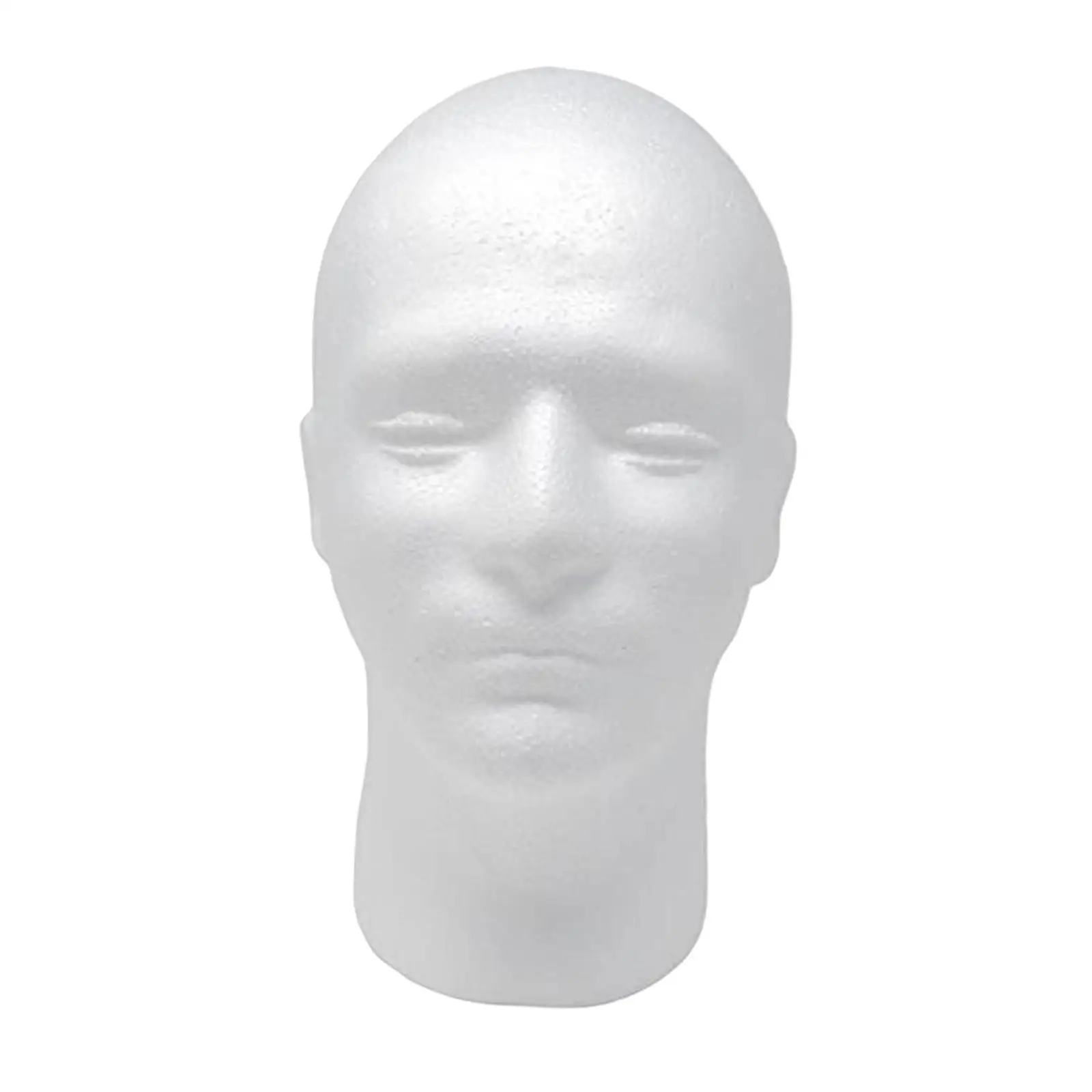 Foam Manikin Head White Stand Holder for Jewelry Scarfs Home Salon Hats Displaying