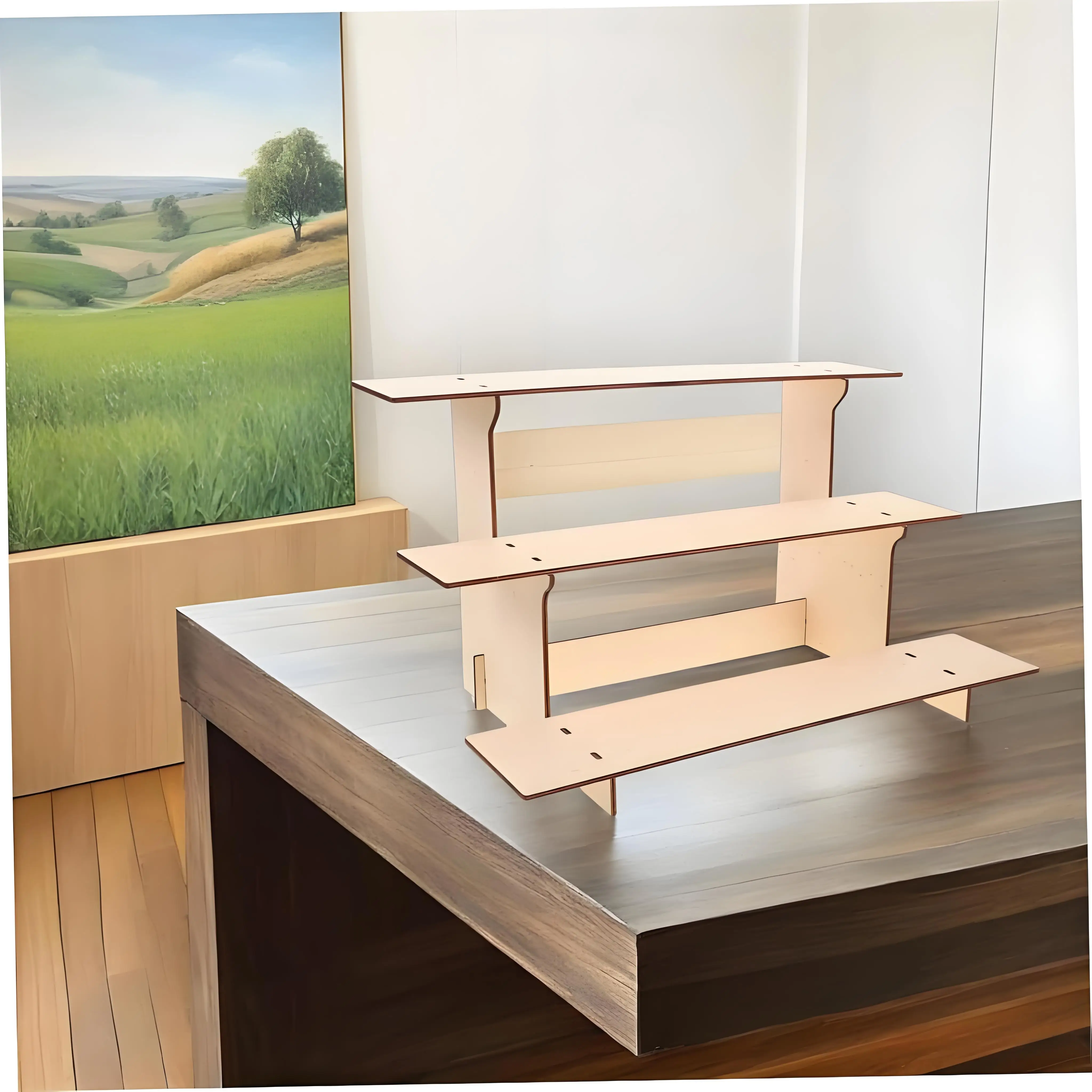 

Деревянная подставка для сережек, прочный органайзер для ювелирных изделий для настольных шоу, многофункциональная подставка для торговоров, элегантное хранилище