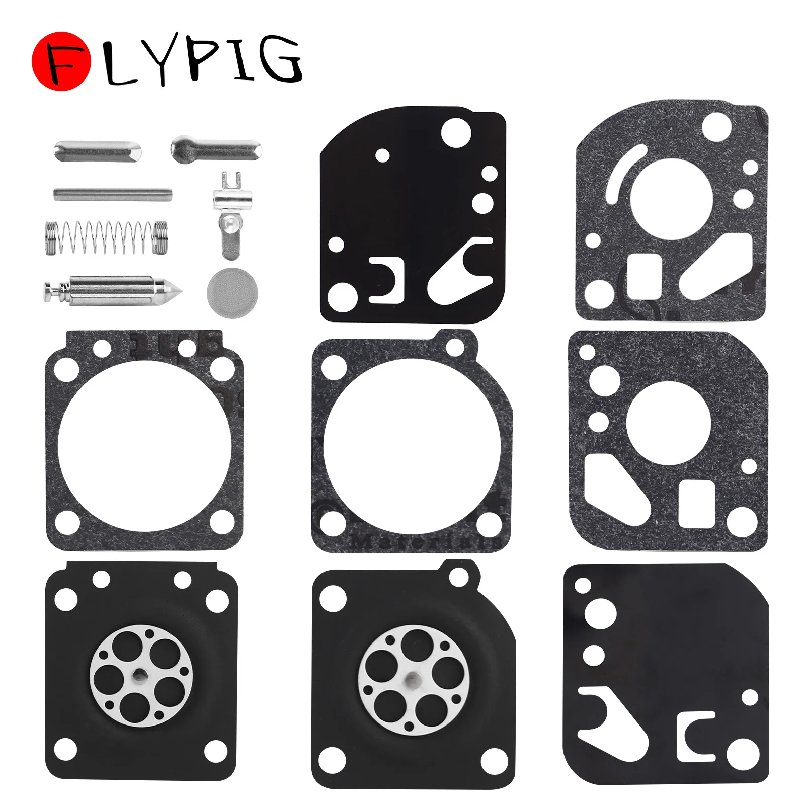Carburetor Gasket Diaphragm Repair Rebuild Kit for RB-29 Ryobi 26cc && 30cc Trimmer Ryan IDC Homelite C1U Series Carburetor