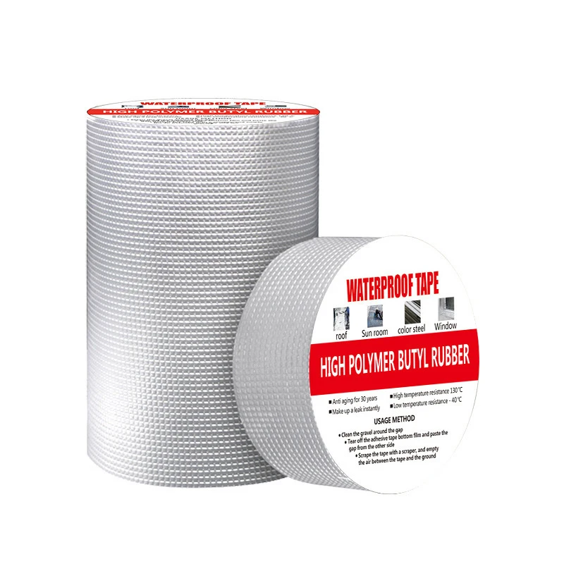 Permanent Fix Roof Leak Repair Tape Butyl Sealant Strip Self-Adhesive Aluminum Foil for RV, Pipe, Mobile Home, Metal Cracks, Wat