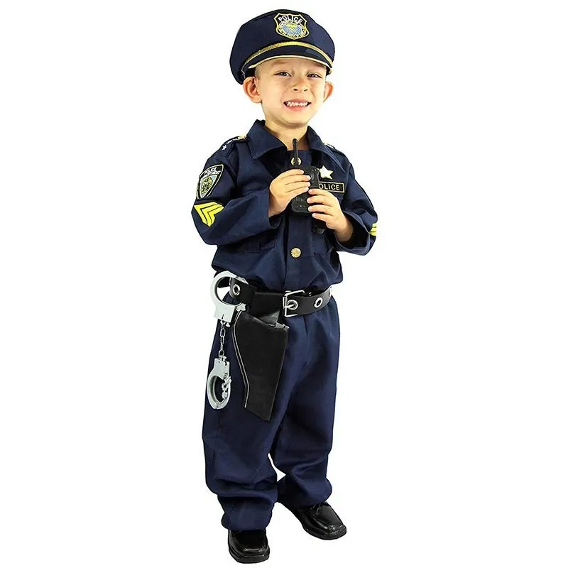 

Children's Police Costume Halloween Senior Police Officer Outfit Kids' Authentic Law Enforcement Ensemble Stage Performance Wear