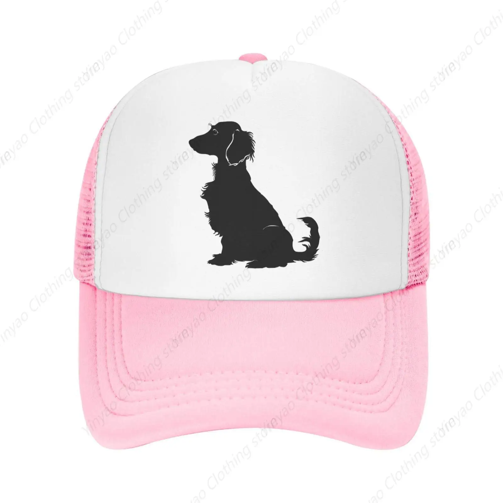 Sausage Dog Pet Enthusiasts Mesh Truck Hat Fashion Outdoor Baseball Hat Adjustable Hat