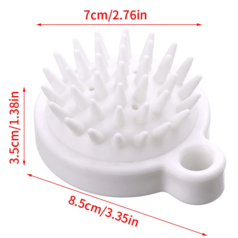 Peine de masaje de champú japonés, cepillo de masaje de silicona de mano para cuero cabelludo, Mini masajeador de meridianos de cabeza, 1 unidad