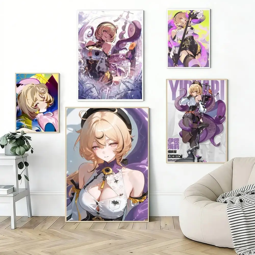 Game ZenlessZone Zero Yidhari Murphy Poster, klassischer Wandkunst-Leinwanddruck, geeignet für Zuhause, Wohnzimmer, Raumdekoration, Gemälde