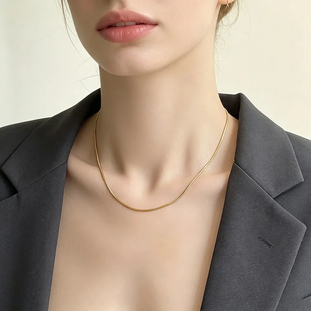 Luxury Snake Chain Necklaces For Women Mother Wife Girlfriend Christmas Day Birthday 2026 Romantic Wedding Jewelry