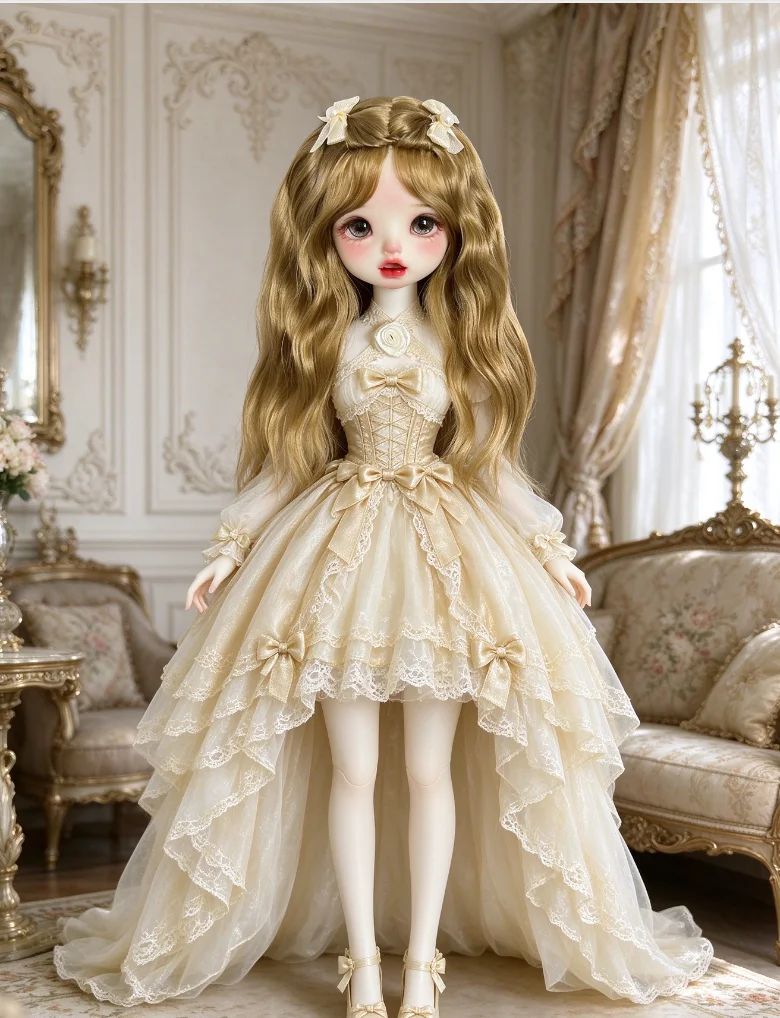 Hair for doll 1/3 1/4 1/6 BJD mohair wig beauty hardhead shell doll hair free shipping