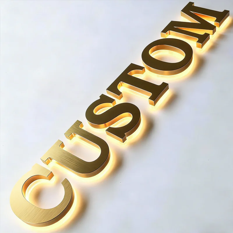 Custom Led Sign Signboard 3d Metal Sign Backlit Letter Signs Outdoor Business Sign For Storefront Company Shopping Mall
