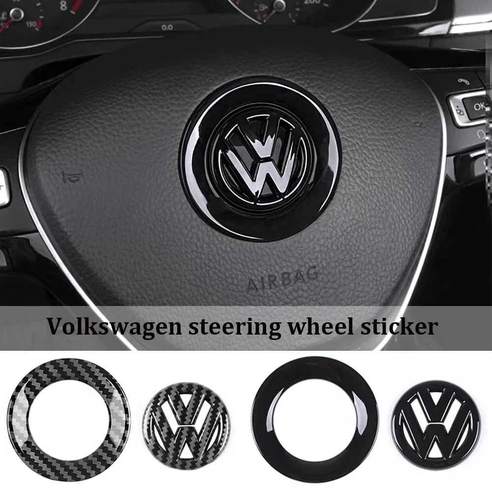 Auto volante adesivo ABS Auto emblema distintivo decorazione per Volkswagen VW GTI Passat B6 Golf 4 Polo Jetta Beetle Tiguan CC