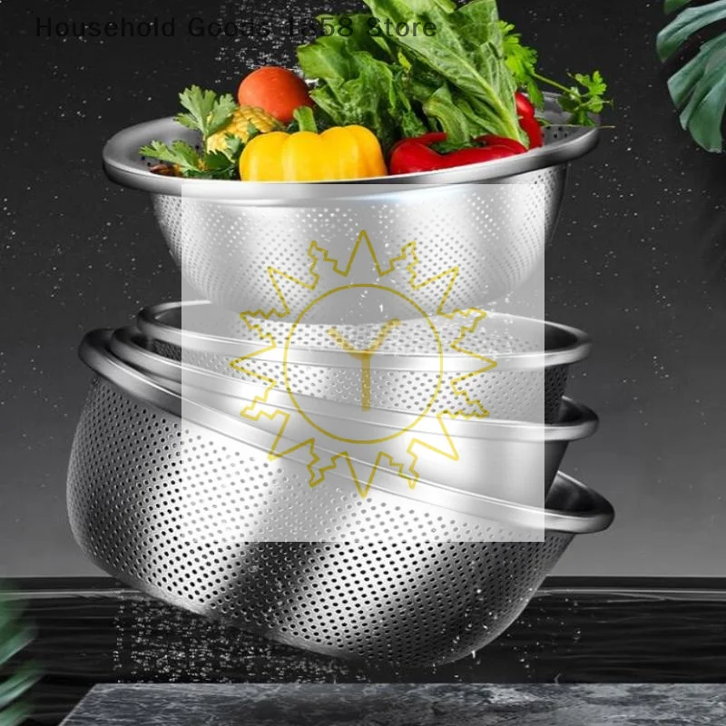 

Ситечко для раковины из нержавеющей стали, большой дренажный таз, кухонные принадлежности, пищевой дренажер, 1 шт.