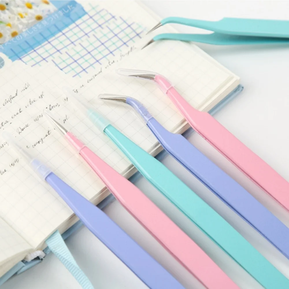 Stainless Steel Tweezer Macaroon Color Clip For Diy Decroative Journal Diary Scrapbook Sticker Tool Back To School Student Suppl