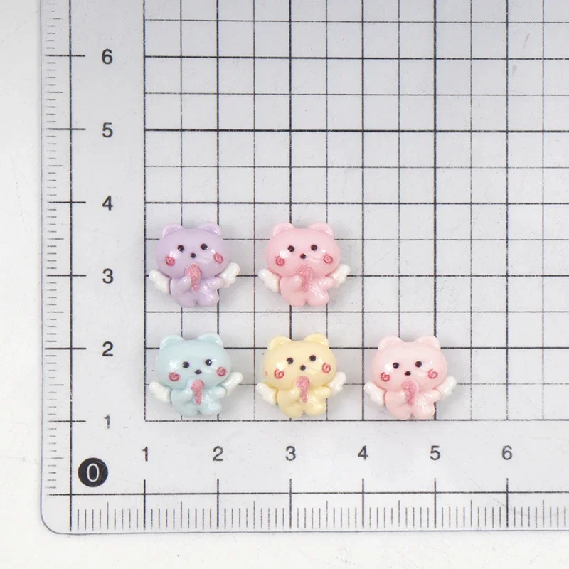 30/300pcs Mini Angel-Bear Resin Craft DIY Suitable for Children Handmade Materials Headwear Cap Shoes Handmade Hair Accessories
