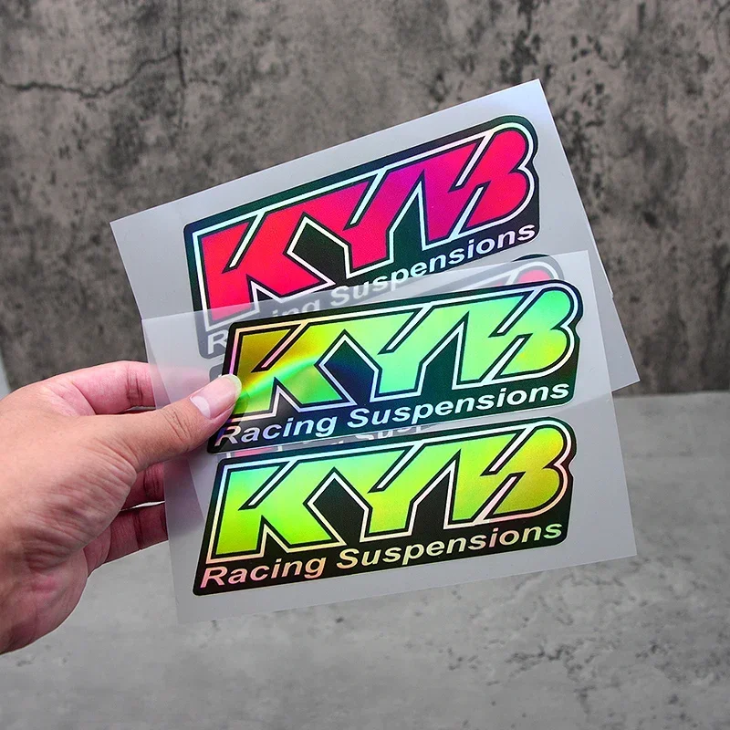 2PCS/SET Stiker Suspensi Balap KYB Berwarna-warni, Ideal untuk Kustomisasi Kendaraan, Menampilkan Identitas Merek dalam Balap