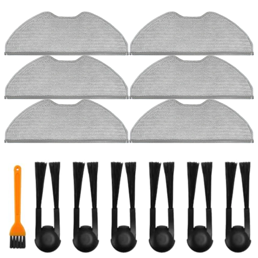 Side Brush And Mop Cloth Replacement Kit Compatible For Xiaomi Robot Vacuum H40/OV51 For Effective Edge For Surface Cleaning