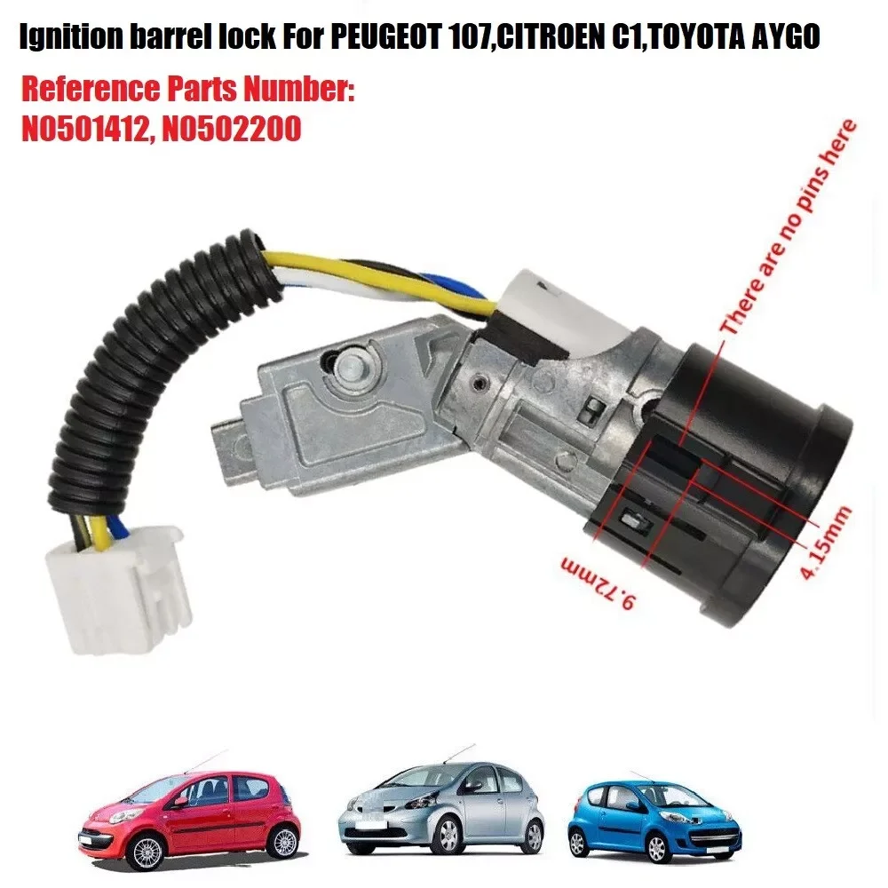 

1set Ignition Lock Cylinder Suitable For Peugeot 107 CitroëN C1 Toyota AYGO Ignition Locks Part No. 0501412