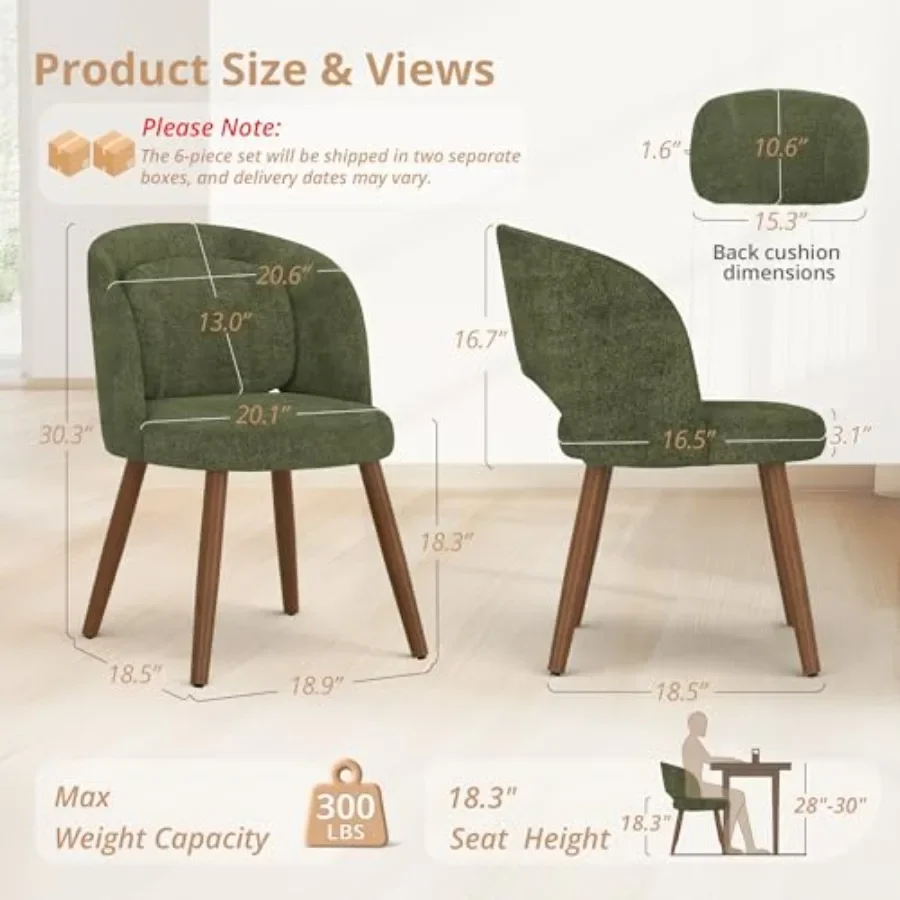 Dining Chairs 4 with Lumbar Support