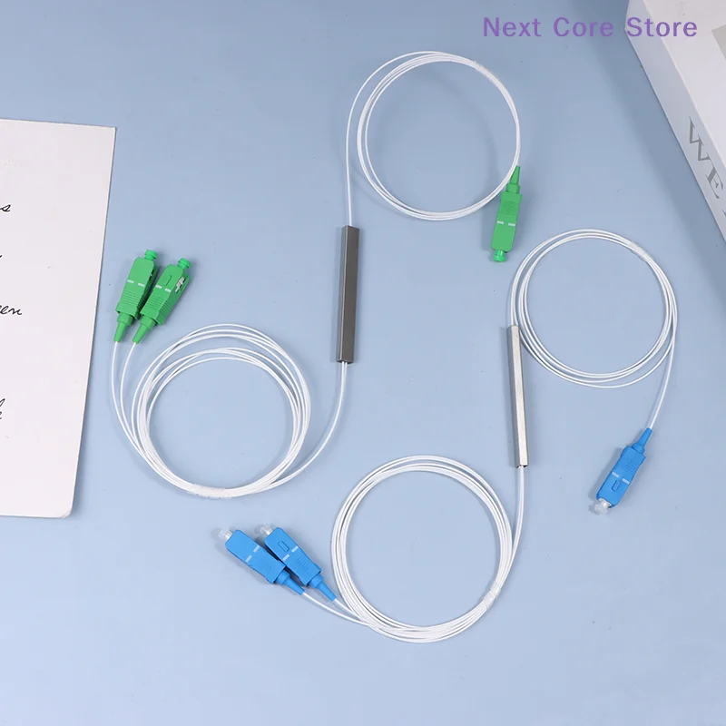 [NC]Fiber Optic PLC Splitter 1x2 /APC /UPC Mini Blockless 1*2  APC/UPC Connector Fiber Splitter FTTH Single Mode[NC]