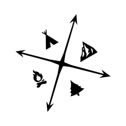 For SUZUKI JIMNY Car Sticker Adventure Camping Offroad Compass Decal Waterproof Vinyl Film Car Accessories Auto Exterior