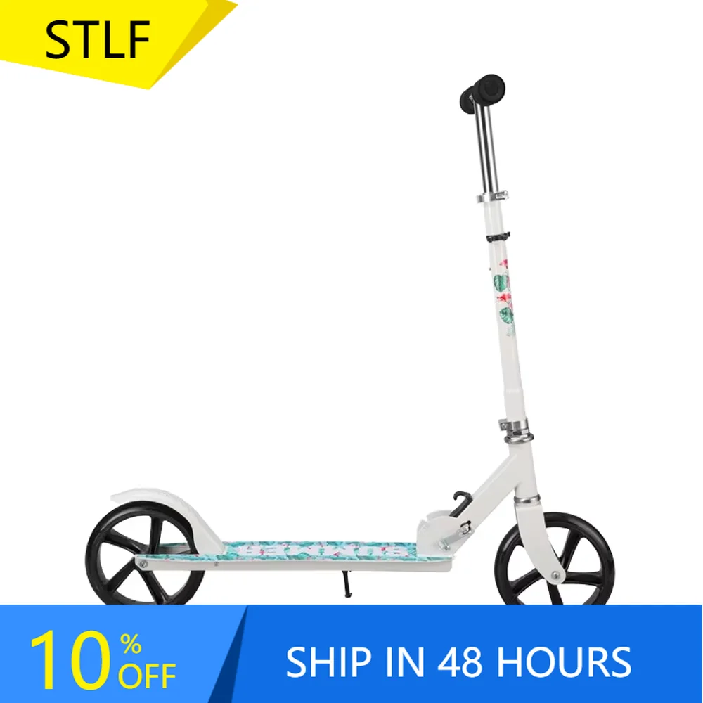 

STLF 2024 Comfortable Adult Kick Scooter with Adjustable Height Suspension Foldable Foot Scooter with High New Comfortable Featu
